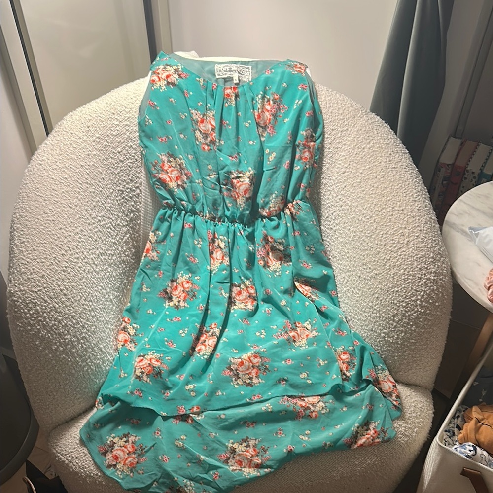 Floral Teal Dress